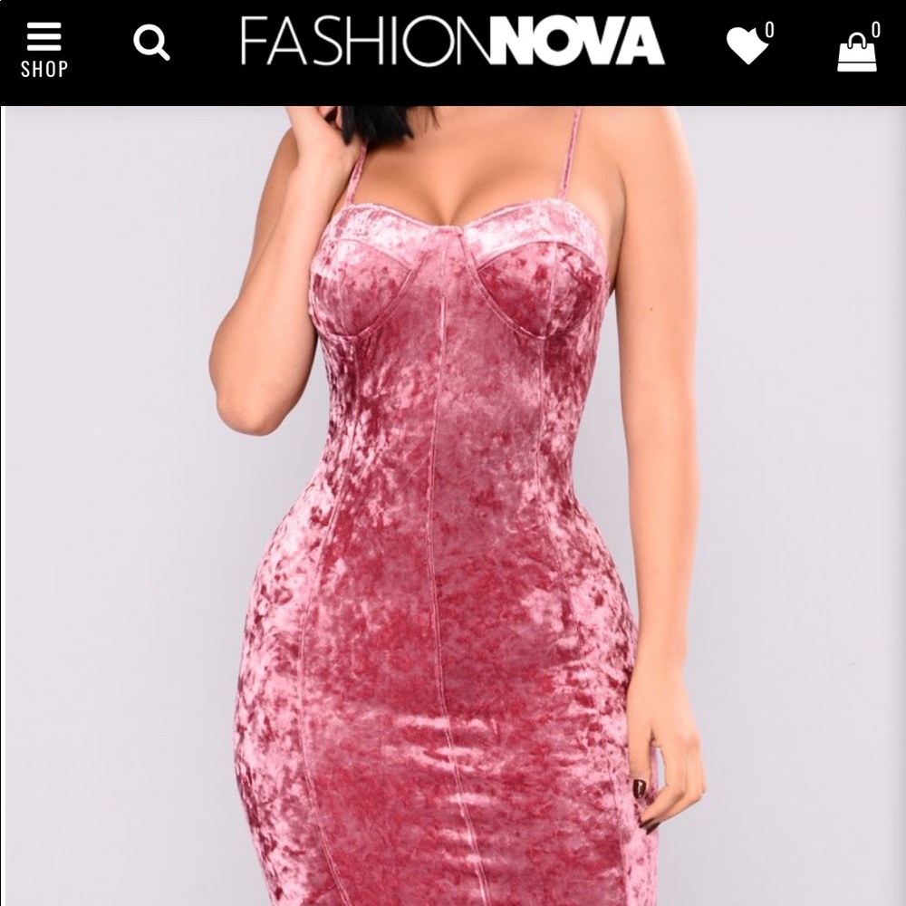 BrandNew!! Never Work Pink Velvet Fashion Nova